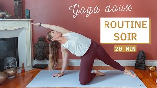 20 minutes de yoga du soir  Routine quotidienne pour se détendre Hatha Yoga tous niveaux [upl. by Levina]