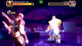 Marvel Contest of Champions  Iron Man Infinity War Vs Thanos Infinity [upl. by Niac710]