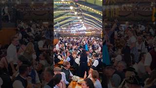 Inside the Augustiner tent at the Oktoberfest 2024🍻🥨 oktoberfest germany bavaria beer tent [upl. by Arret656]