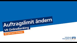 VR OnlineBanking Auftragslimit ändern [upl. by Notseh]