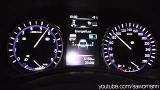 2014 Infiniti Q50 Hybrid AWD 364 HP 0100 kmh amp 0100 mph Acceleration GPS [upl. by Ideih]