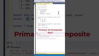 SQL Primary Key vs Composite Key Difference datascience programming coding [upl. by Akirat714]