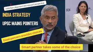 India Non Alignment Policy Exposed S jaishankar perspective Diplomacy Upsc mains pointers [upl. by Weissmann]