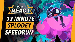 Splodey Developers React to 12 Minute Speedrun [upl. by Bronnie316]