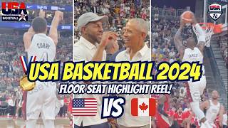 4K USA Basketball 2024 Highlights  Floor Seats Behind Obama Extended Cut lebron stephcurry [upl. by Livy]