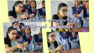 Test electrical conductivity of different materials ll Science Experiment [upl. by Ainesy]