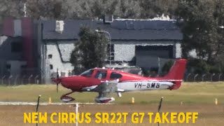 New Cirrus SR22T G7 takeoff 4K [upl. by Francisco952]