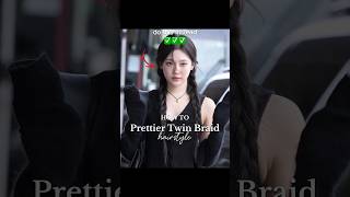 How to get Prettier Twin Braid Hairstyle ✨🎀 Hope you guys like it 🥰🫶🏻 braids hairtutorial [upl. by Annovoj]