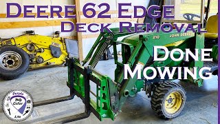 116 John Deere 2210 62 Edge deck removal Toro TIMECUTTER storage Rodent Control [upl. by Werdna]