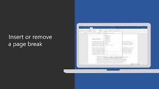 Insert or remove a page break in Microsoft Word [upl. by Clint]