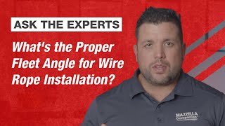 Whats the Proper Fleet Angle for Wire Rope Installation [upl. by Eenehs212]