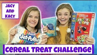 Cereal Treat Challenge  Jacy and Kacy [upl. by Elroy]