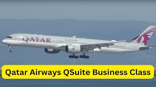 Business Class Trip Report  Qatar Airways QSuite  Doha to San Francisco  A3501000 [upl. by Evatsug105]