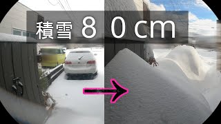 『福井大雪警報』積雪８０cm、2021年1月7日〜10日福井県嶺北地方大雪予報、タイムラプス。渋滞。雪かき [upl. by Costanza]