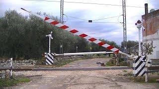 Spoorwegovergang Sammichele di Bari I  Railroad crossing  Passaggio a livello [upl. by Aititil]