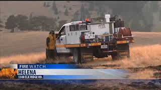 Grass fire burns 93 acres west of Helena [upl. by Wendelina]