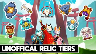 UNOFFICAL RELIC TIERS  MASKETEERS IDLE HAS FALLEN [upl. by Enileuqaj790]