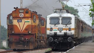 Powerful DOUBLE DIESEL Trains and Single ELECTRIC Trains at Full SPEED  Musical Track SOUNDs  I R [upl. by Emmi]