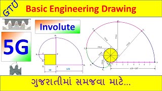 How to draw Involute of Square Triangle Hexagon and Circle [upl. by Phenice]