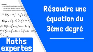 Comment résoudre une équation polynomiale du 3ème degré connaissant une solution [upl. by Sura965]