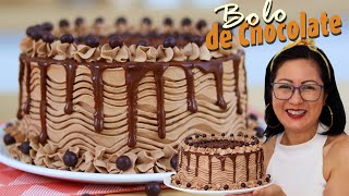 BOLO DE CHOCOLATE PERFEITO  BOLO FOFINHO E MOLHADÃO  Nandu Andrade [upl. by Boyer]