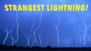 STRANGE UPWARD MOVING LIGHTNING  14 Strikes UP at Once [upl. by Lemmor]