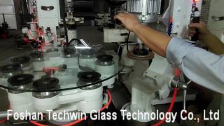 Foshan Techwin glass shape beveling machine for polishing edge [upl. by Lucretia]