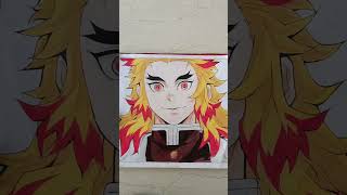 RENGOKU 🔥demonslayer rengokukyojuro anime drawing [upl. by Ahsilet]