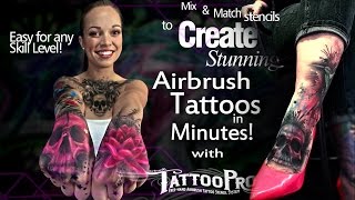 Introducing Tattoo Pro™ Stencils for Realistic Airbrush Tattoos [upl. by Nyliret977]