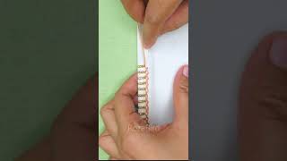 Trending beads border lace hand embroidery tutorial shorts trending embroidery art [upl. by Nedloh]