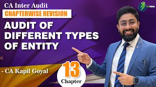 AUDIT OF DIFFERENT TYPES OF ENTITY  CA INTER AUDIT REVISION  BEST VIDEO 100 COVERAGE [upl. by Lynsey]