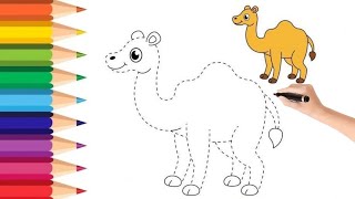 Kids Draw a Camel  Drawing Coloring Camel for Toddler  Anak Belajar Menggambar Mewarnai Unta [upl. by Mcloughlin]