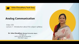 Video  335  Analog Communication  Introduction to Course Syllabus Communication [upl. by Adnyleb]