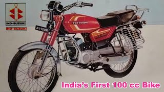 IND Suzuki AX 100  Indias First 2 Stroke 100cc Commuter motorcycle [upl. by Licht]