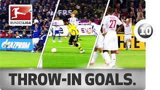 Top 10 ThrowIns  Best Goals From Long Throws [upl. by Paske]