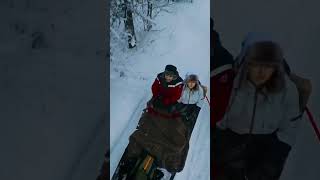 Reindeer Sleigh Ride in Finland lapland [upl. by Marek]