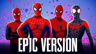 SpiderMan SpiderVerse Theme  MEDLEY EPIC VERSION SpiderMan Across The SpiderVerse Soundtrack [upl. by Aynekal492]