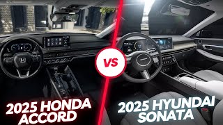 2025 Honda Accord vs 2025 Hyundai Sonata Design Engine Specs and Features Compared [upl. by Anialeh]