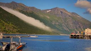 Mist falls into Gryllefjord [upl. by Yank]