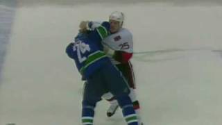 Chris Neil vs Darcy Hordichuk Dec 28 2008 [upl. by Chong]