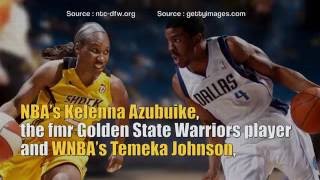 NBA amp WNBA stars Kelenna Azubuike amp Temeka Johnson [upl. by Adnilra934]