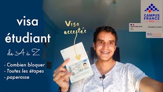 new procédure visa étudiant en France de A à Z  فيزا فرنسا [upl. by Adnac]