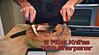 2 Piece Set Fillet Knives With Knife SharpenerUnboxing [upl. by Eyot]