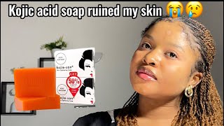 Stop using kojie San soapkojie San soap review kojic acid soapkojie San skin lightening soap [upl. by Enelkcaj]