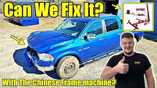 Will This Cheap Chinese FRAME MACHINE FIX MY Smashed Dodge Ram 1500 [upl. by Nivlem]