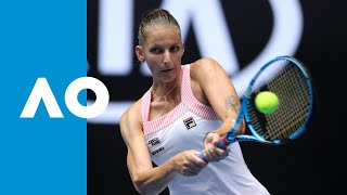 Madison Brengle v Karolina Pliskova match highlights 2R  Australian Open 2019 [upl. by Reilamag]