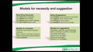 modals for necessity and suggestion [upl. by Sanchez]