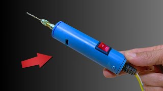 How to make an automatic mini drill from PVC Very helpful [upl. by Wilser]