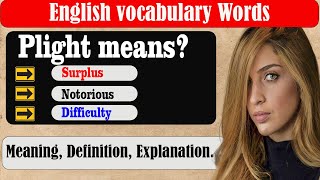 What does Plight mean  What is Plight   Plight meaning in English  English Grammar [upl. by Anairt]