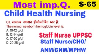 Staff Nurse UPPSC most important Questions and Answers UPPSC Staff Nurse MCQ Questions [upl. by Thalassa]